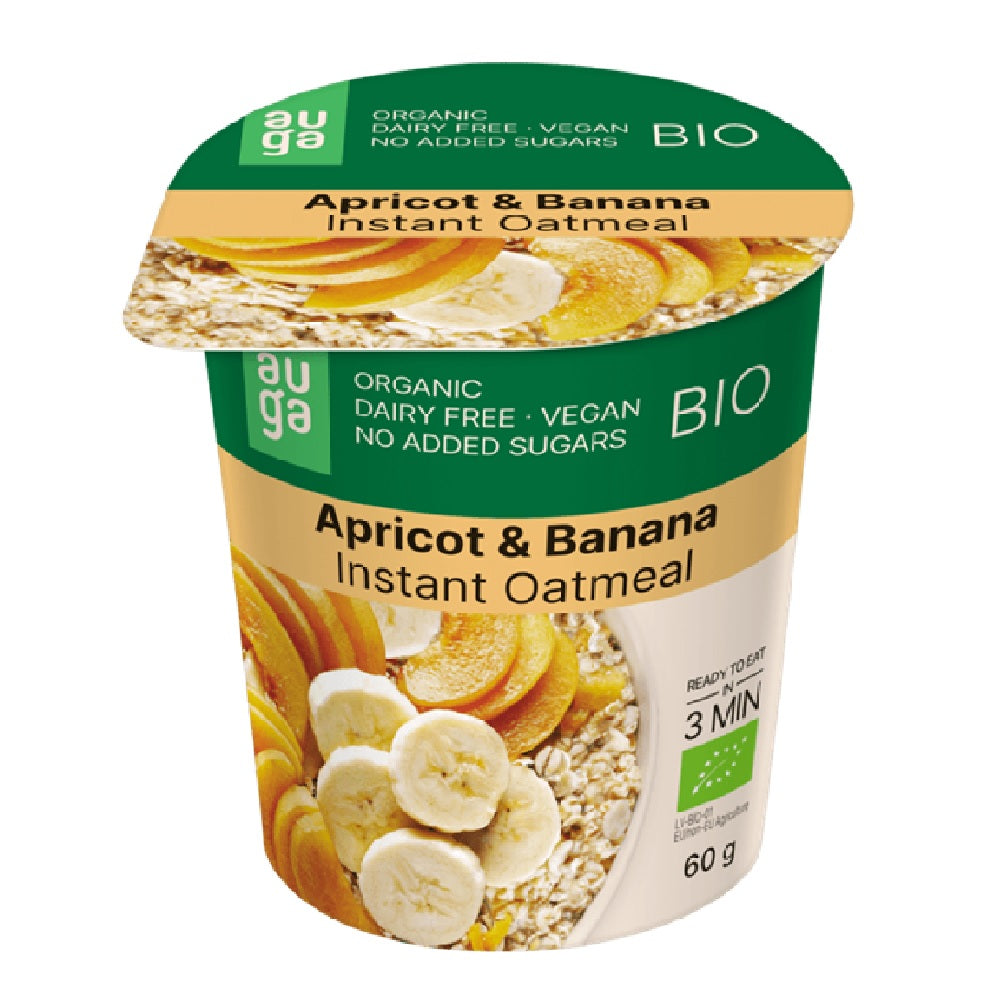 Auga Organic Oatmeal with Apricots and Banana No Added Sugar, 60g