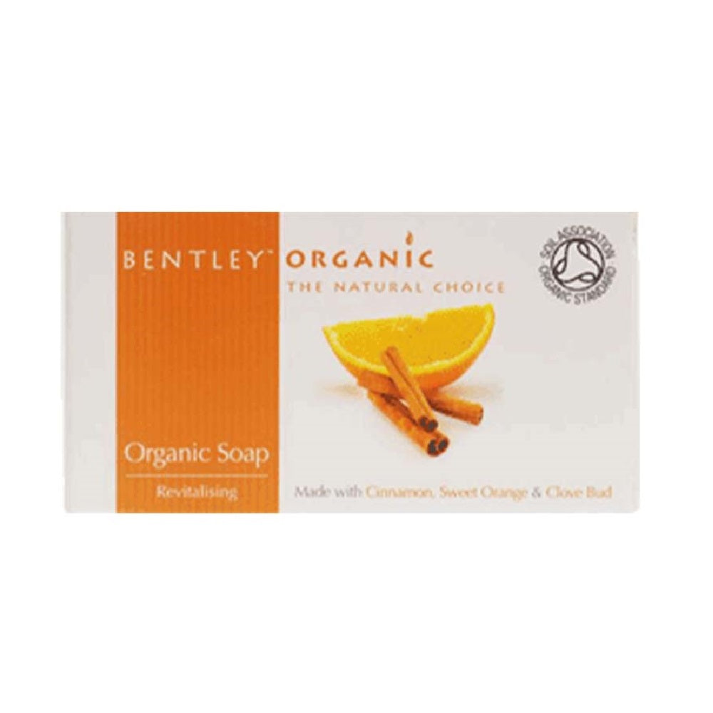 Bentley Organic Revitalizing Soap Cinnamon Sweet Orange & Clove Bud, 150g