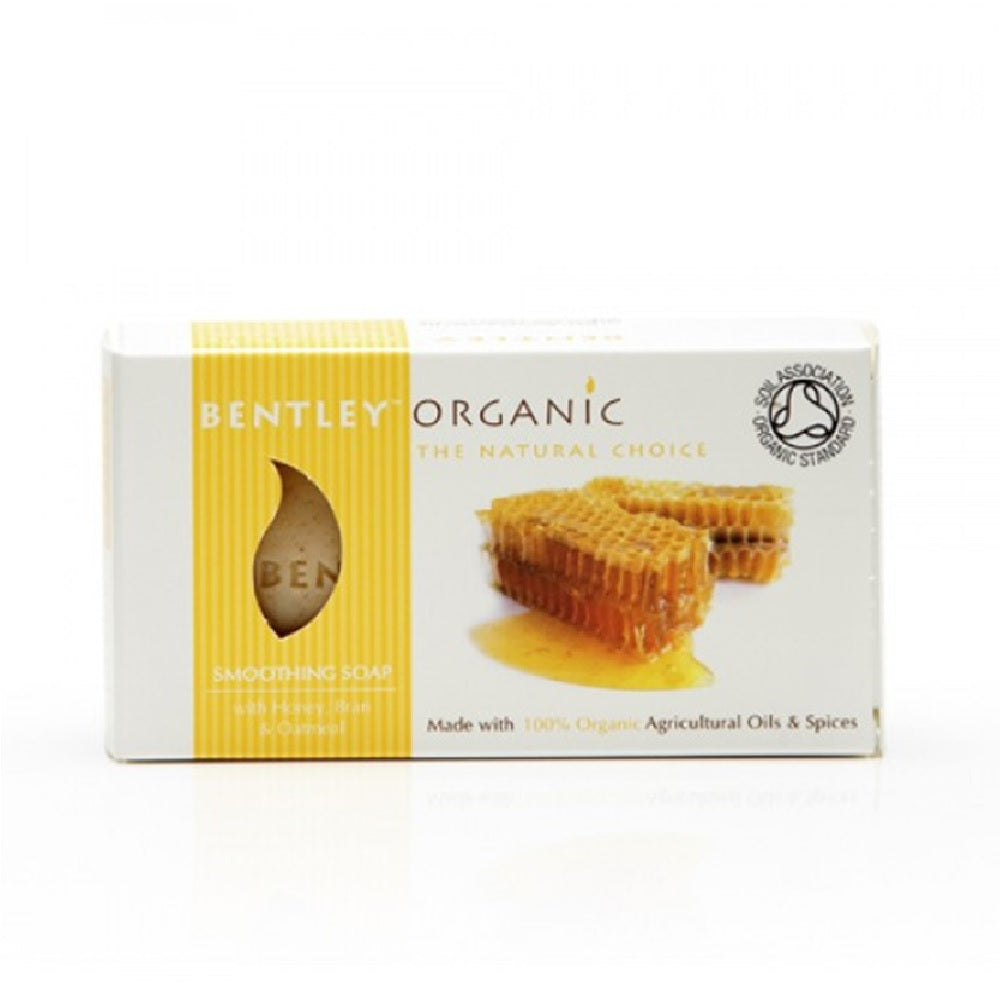 Bentley Organic Smoothing Soap Bar With Honey Bran and Oatmeal, 150g