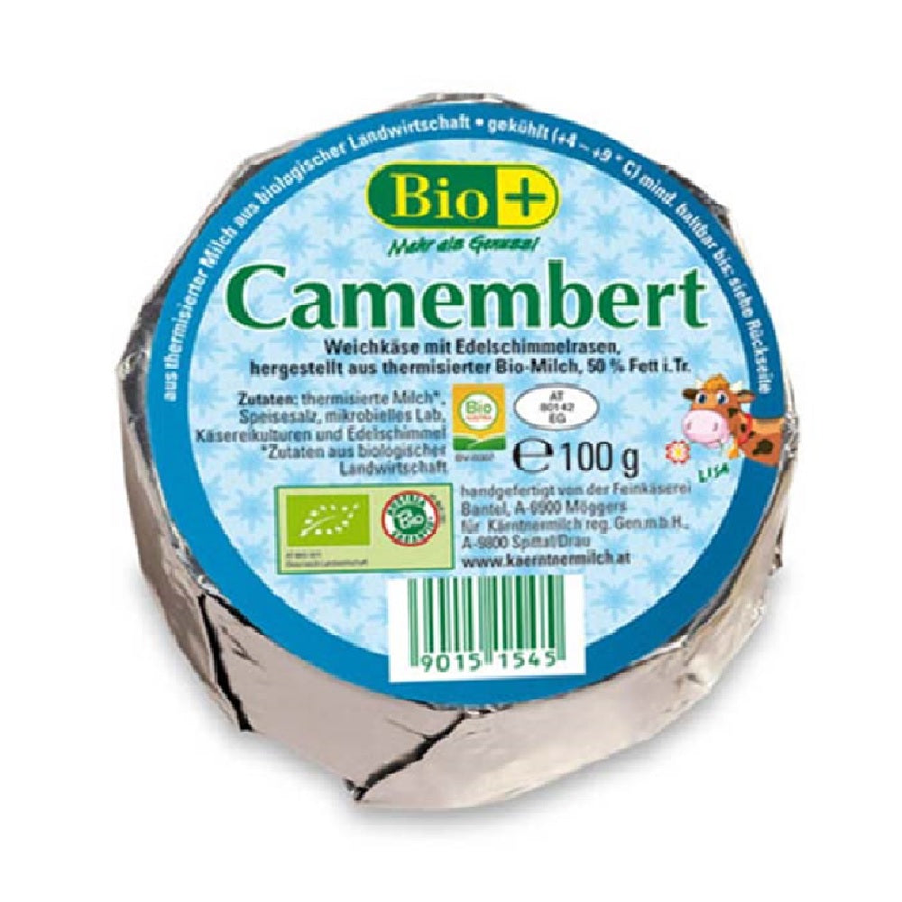 Bio+ Organic Camembert 50% Soft Cheese With Fine Mold, 100g