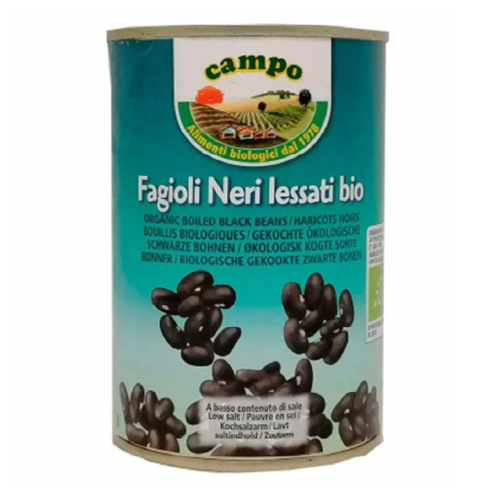 Campo Organic Boiled Black Beans, 400g