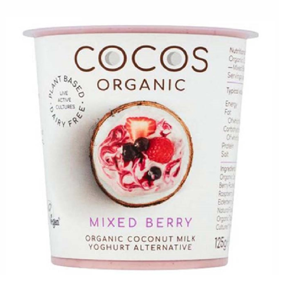 Cocos Organic Mixed Berry Coconut Yoghurt, 125g