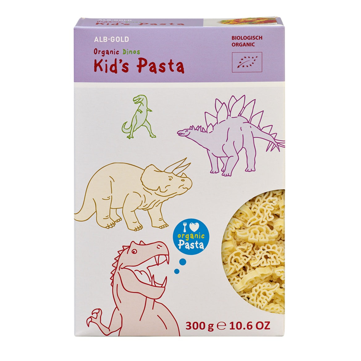 Organic Dinosaur Shapes Kid's Pasta, 300g