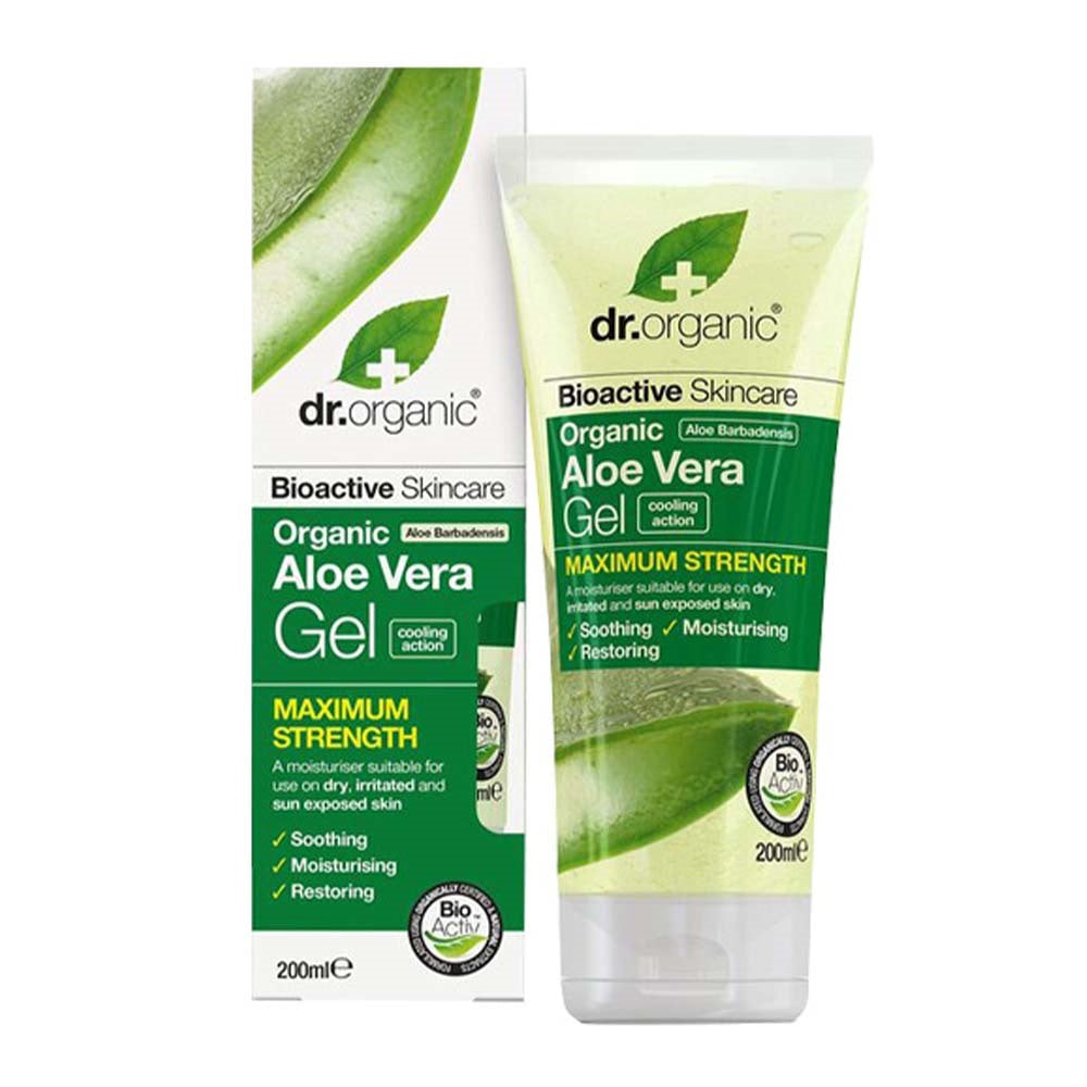Dr. Organic Maximum Strength Aloe Vera Body Gel, 200ml