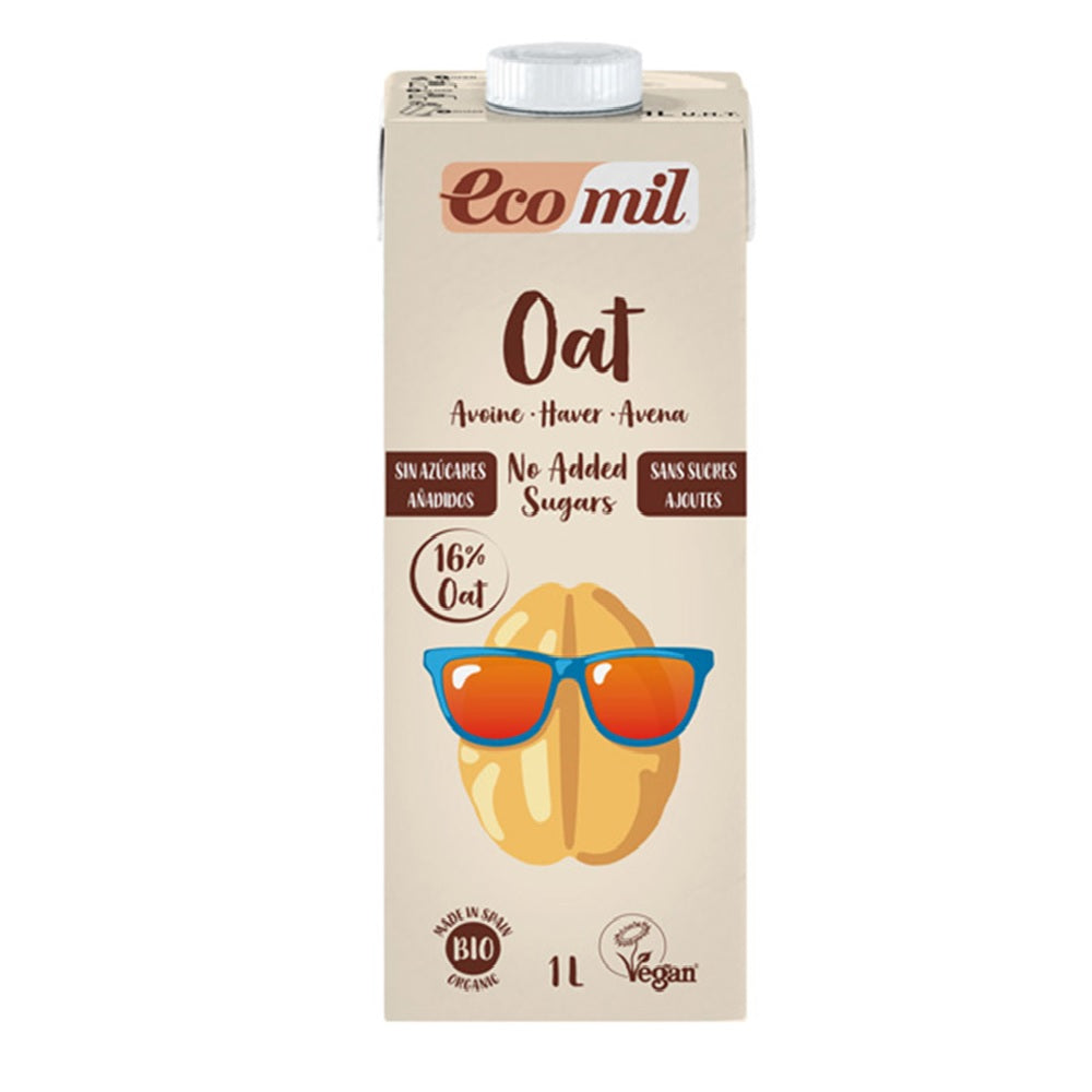Ecomil Organic Oat Milk Drink No Added Sugar, 1L