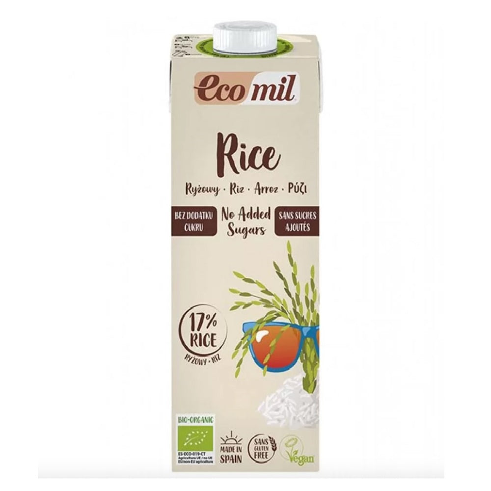 Ecomil Organic Rice Milk Drink No Added Sugar, 1L