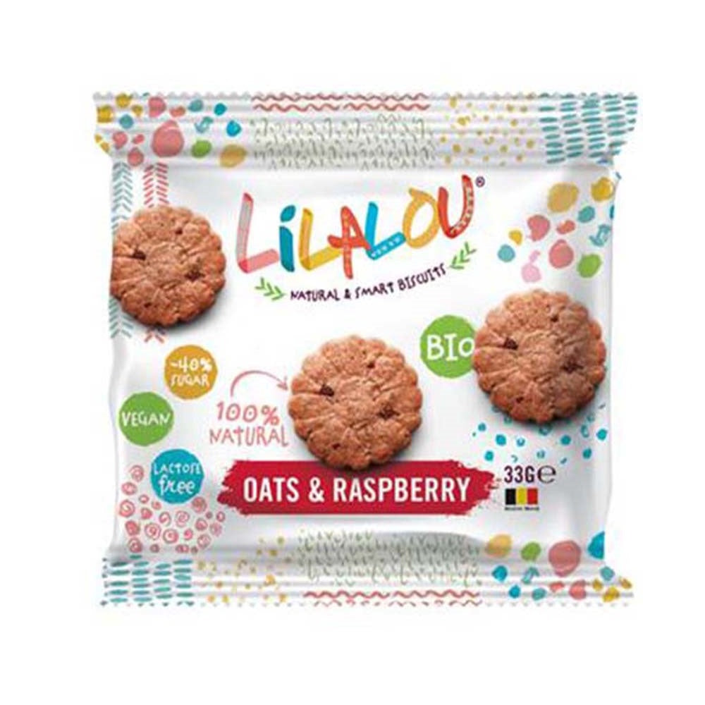 Lilalou Biscuits Organic Oats & Raspberry, 33g