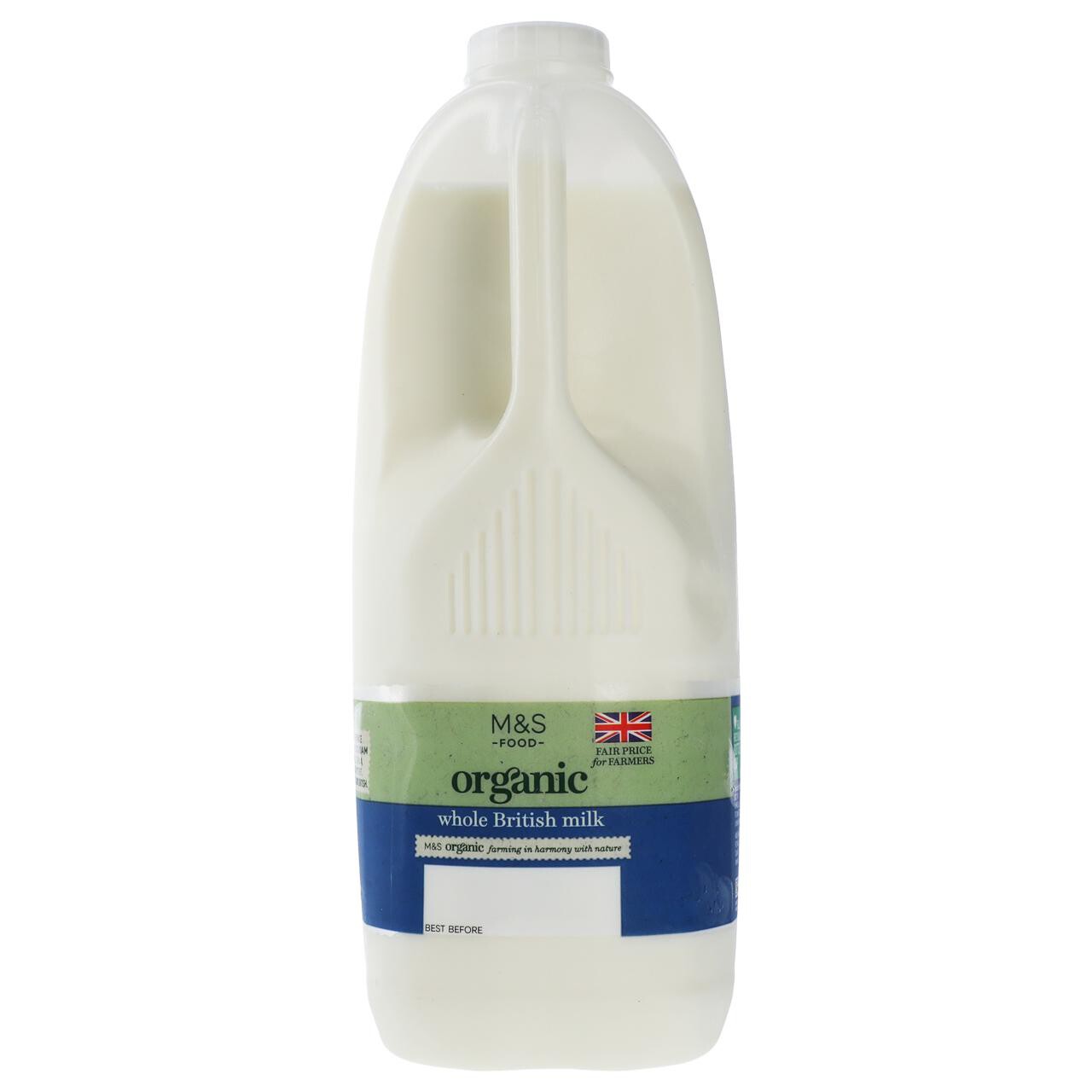 M&S Organic British Fresh Whole Milk, 2 Litres