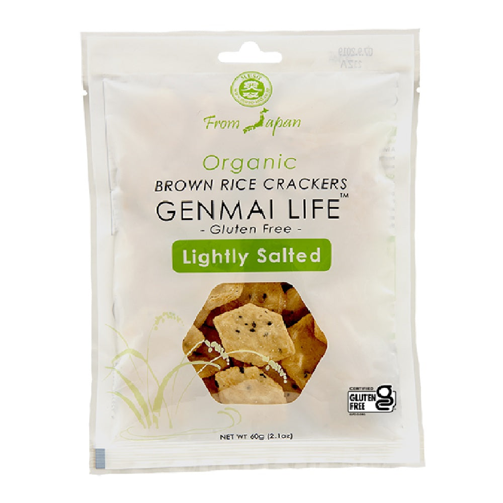 Muso Organic Brown Rice Crackers Lightly Salted, 60g