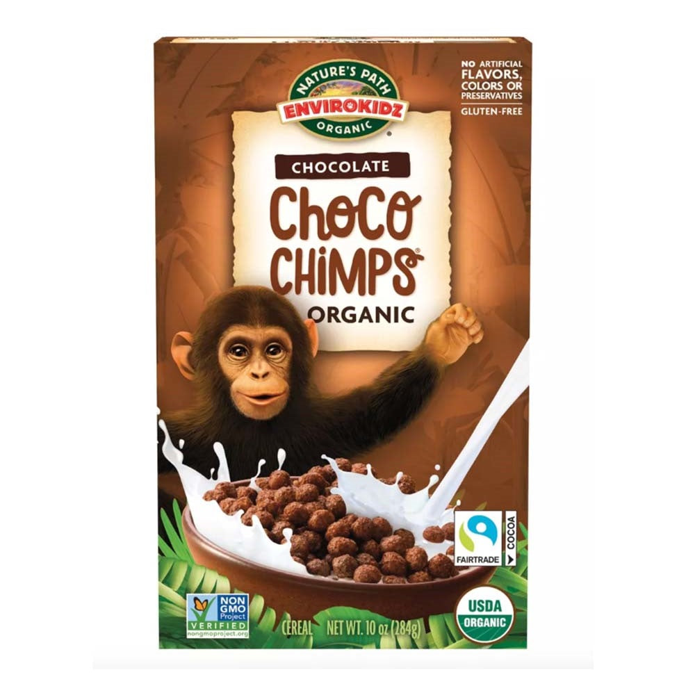 Natures Path Organic Chocolate Choco Chimps Cereal, 284g