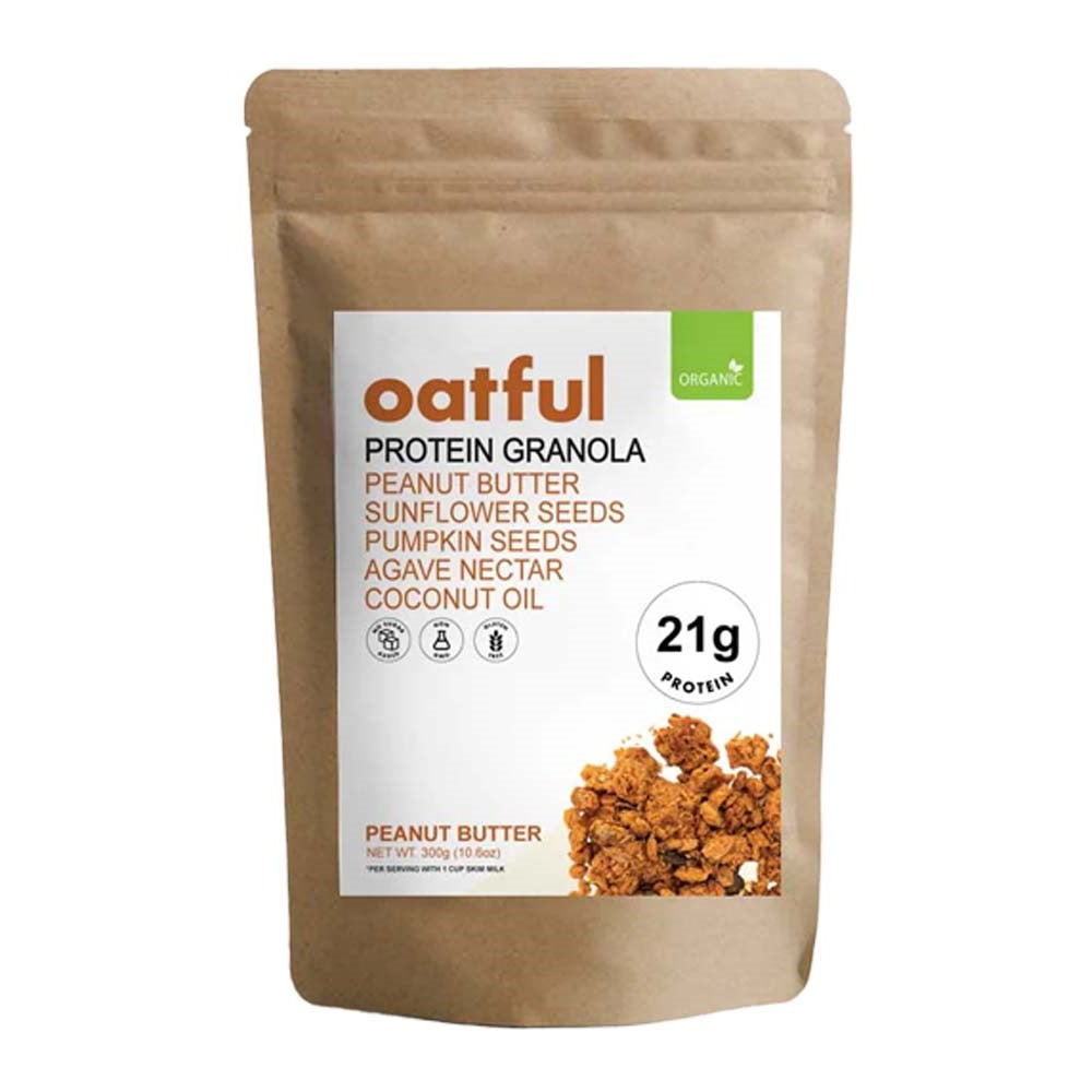 Oatful Organic Peanut Butter Protein Granola Bag No Added Sugar, 60g
