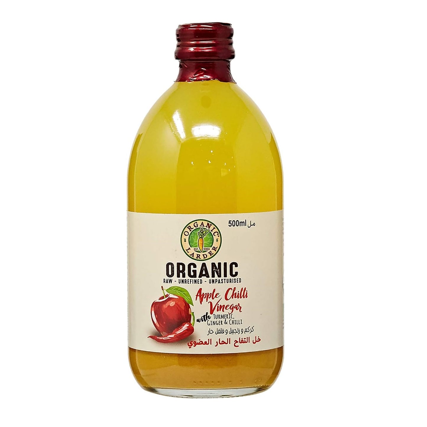 Organic Larder Apple Chilli Vinegar, 500ml