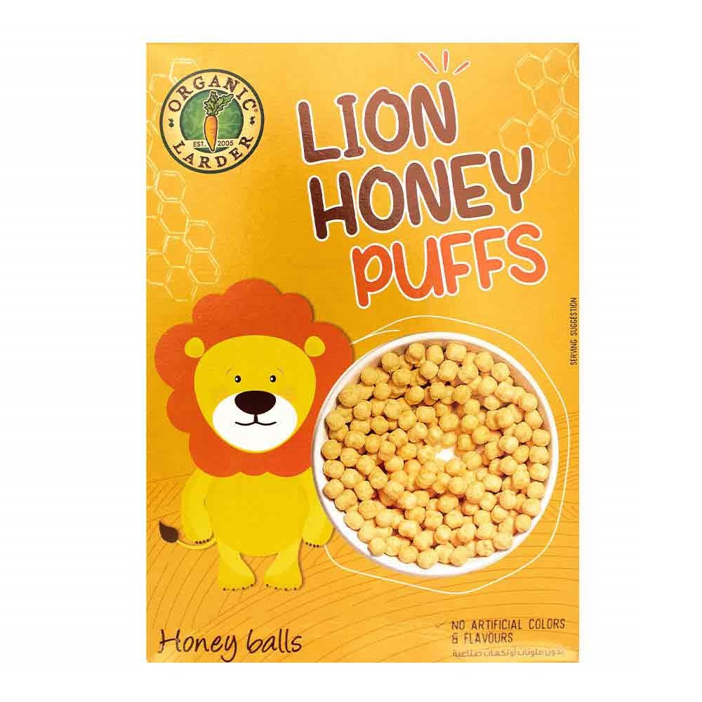 Organic Larder Lion Honey Puffs Cereal, 300g
