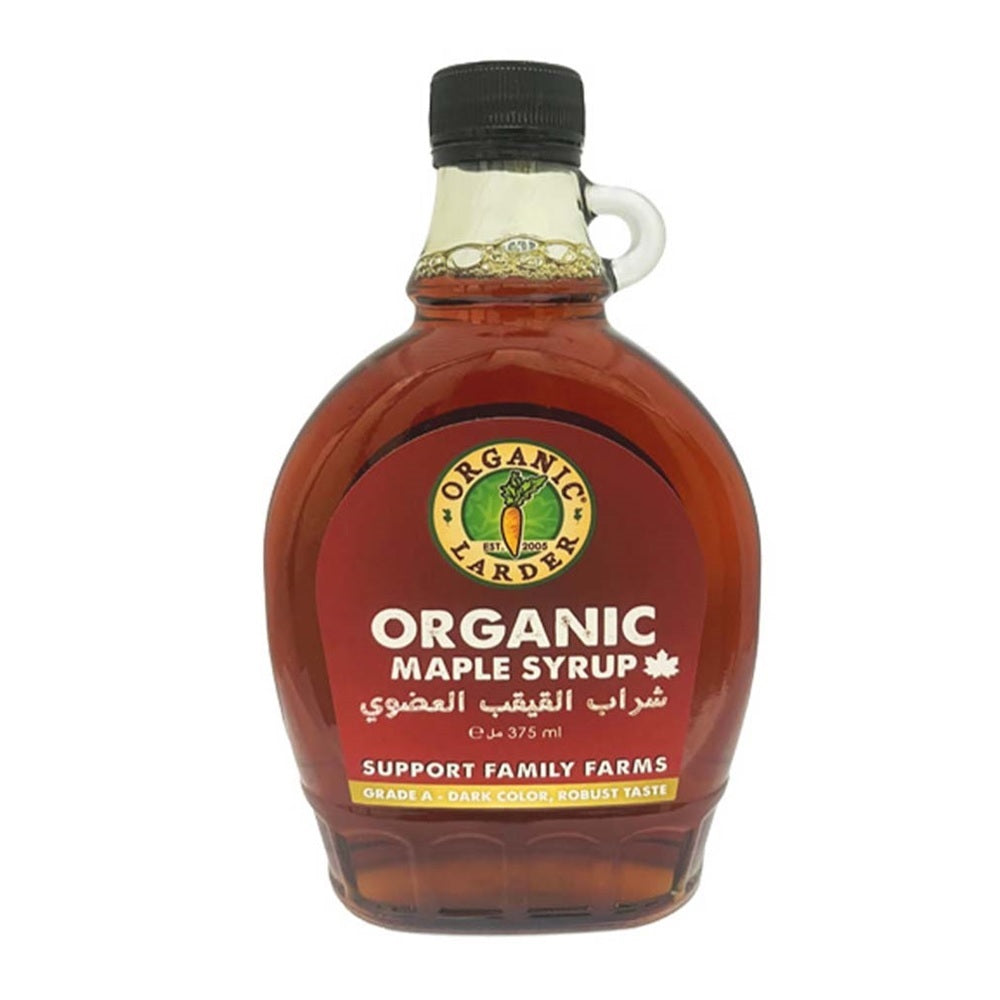 Organic Larder Maple Syrup Grade A Dark, 375ml