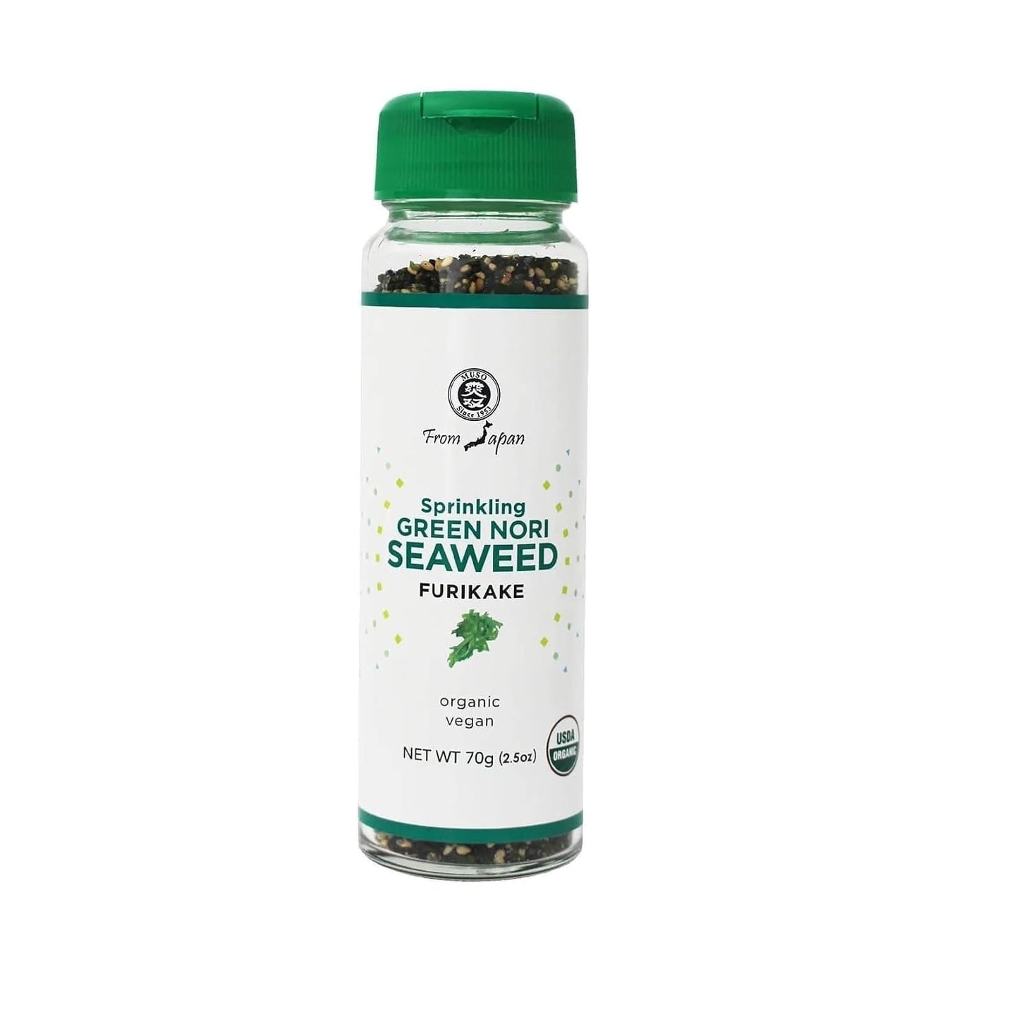 Muso Organic Sprinkling Green Nori Seaweed Furikake, 70g