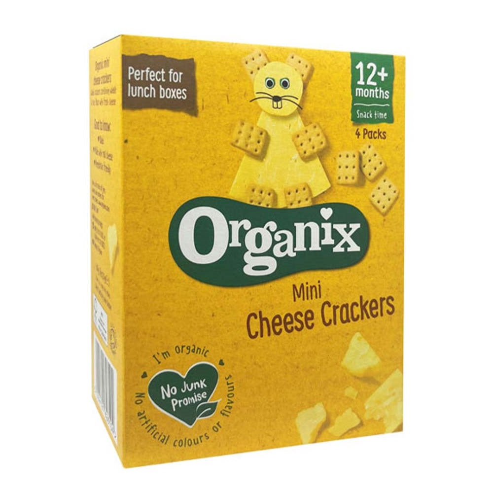 Organix Mini Cheese Crackers 20g, Pack of 4