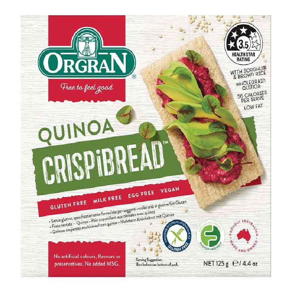 Orgran Crispibread With Quinoa, 125g