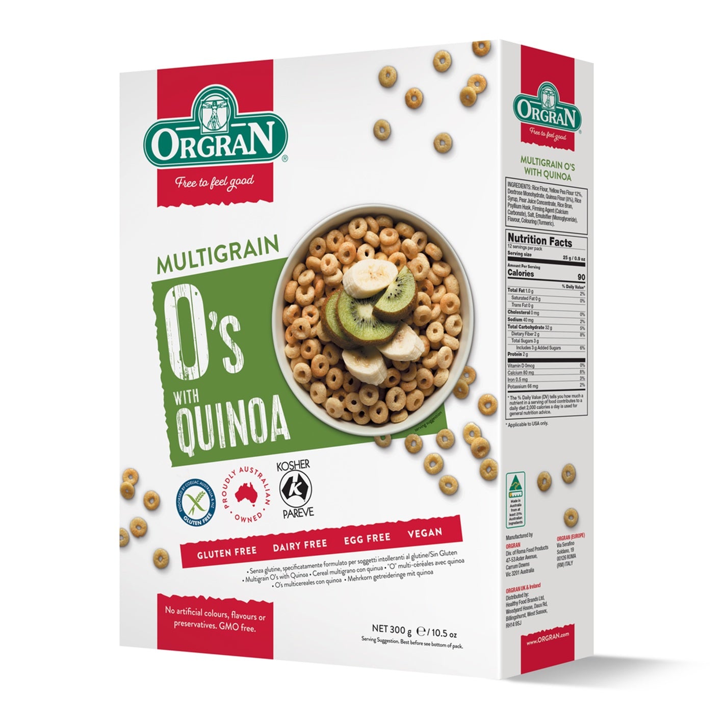 Orgran Multigrain O's with Quinoa, 300g