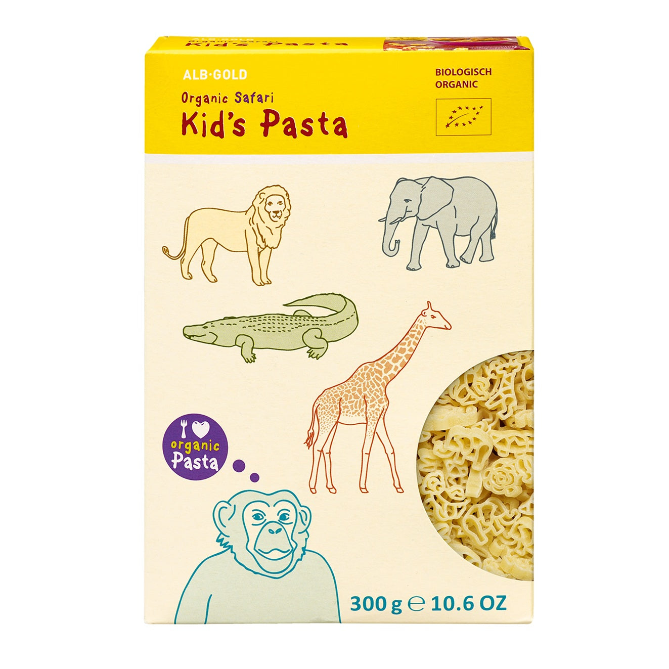 Organic Safari Animal Shapes Kid's Pasta, 300g