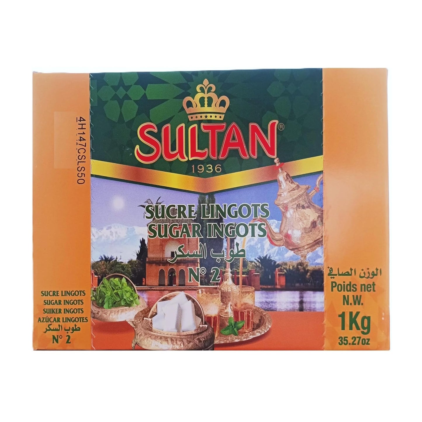 Sultan Moroccan Sugar Ingots, Premium Sugar Cubes, 1 kg