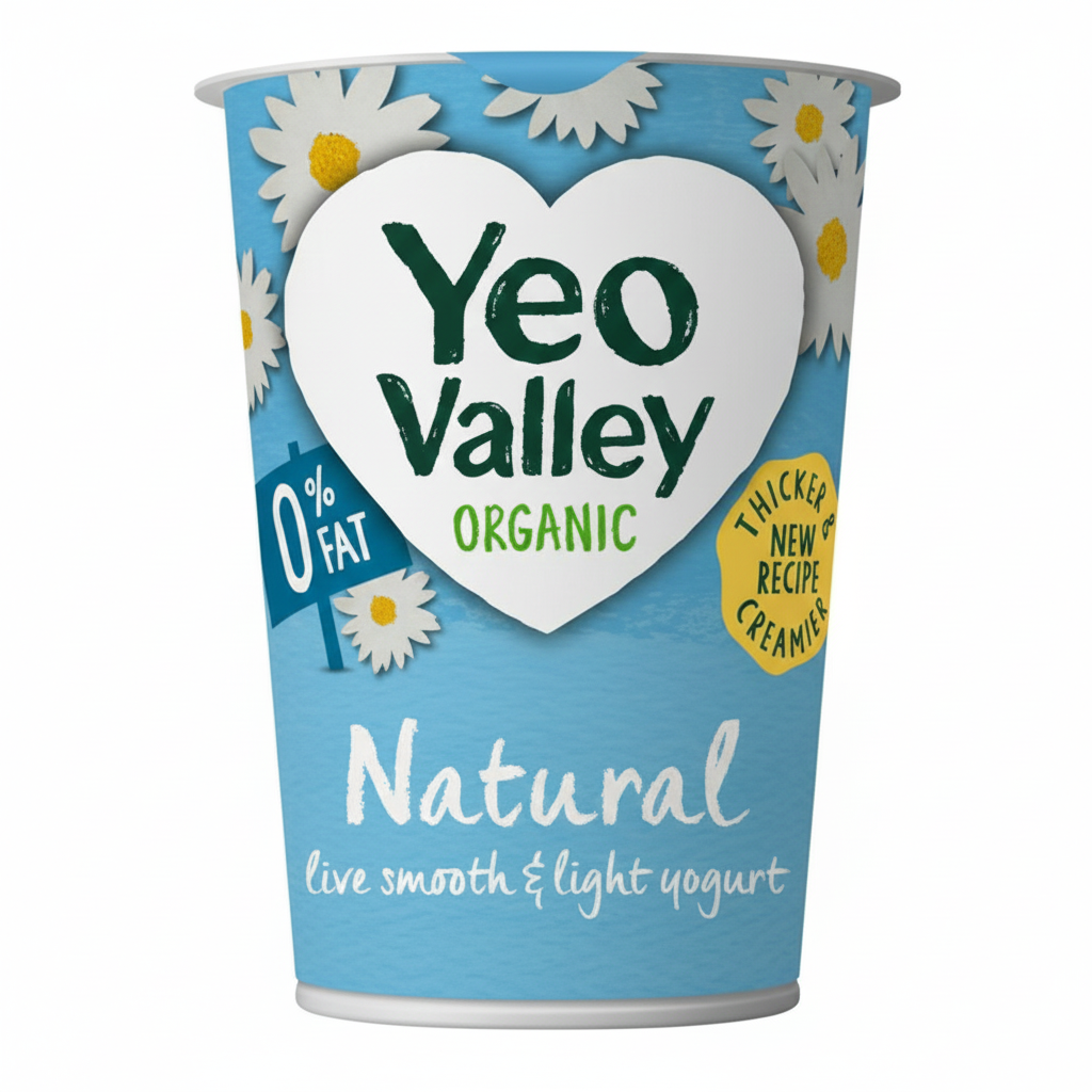 Yeo Valley Organic 0% Fat Natural Yoghurt, 500g
