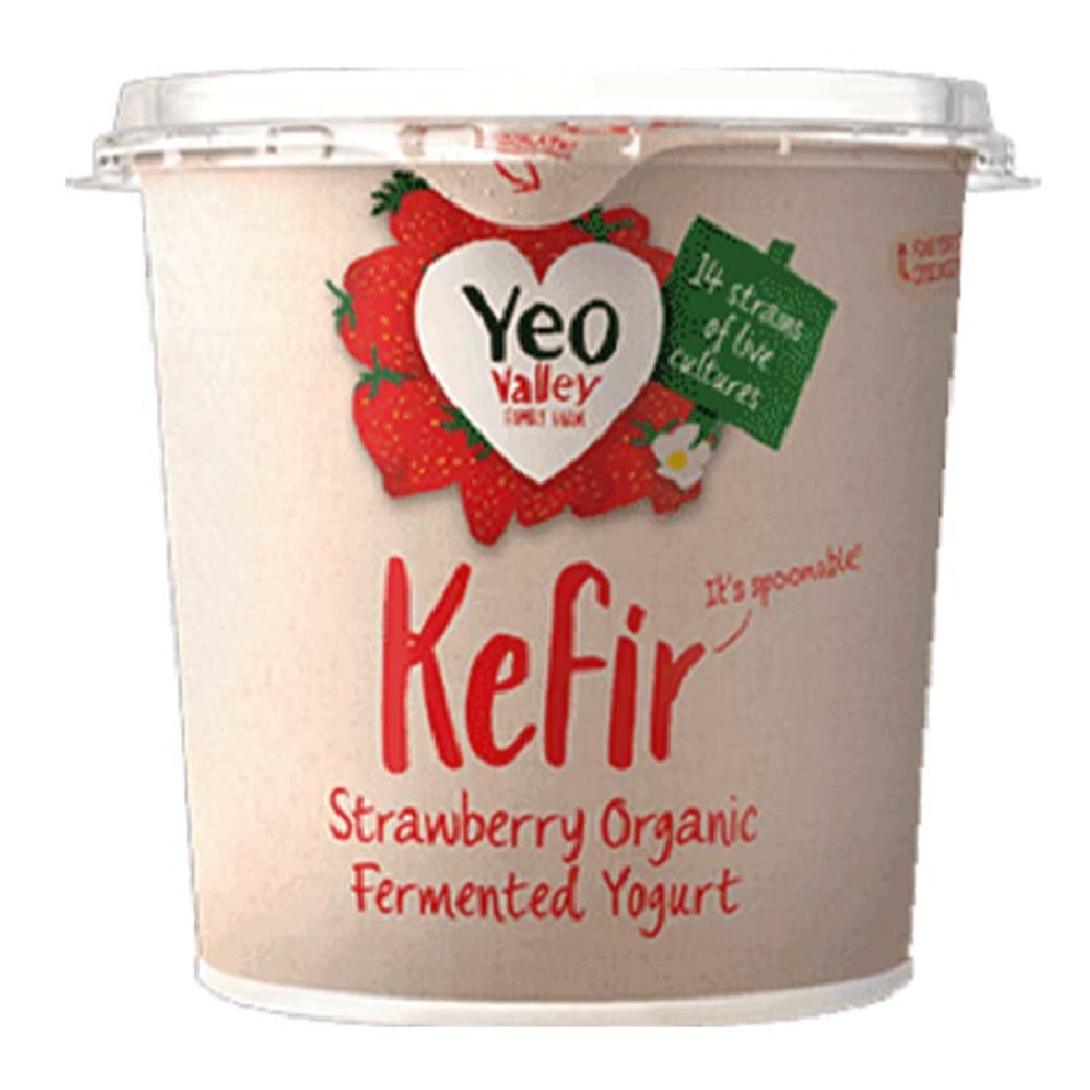 Yeo Valley Organic Kefir Strawberry Yogurt, 350g
