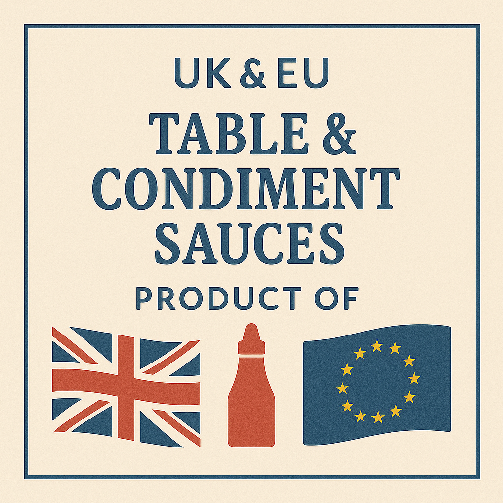 Table & Condiment Sauces from UK & EU