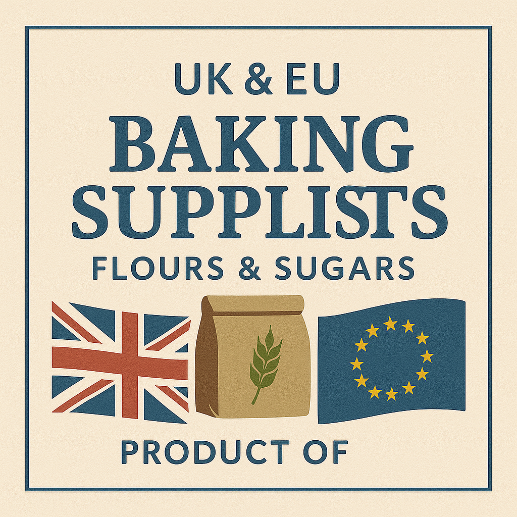 Baking Supplies, Flours & Sugars from UK & EU