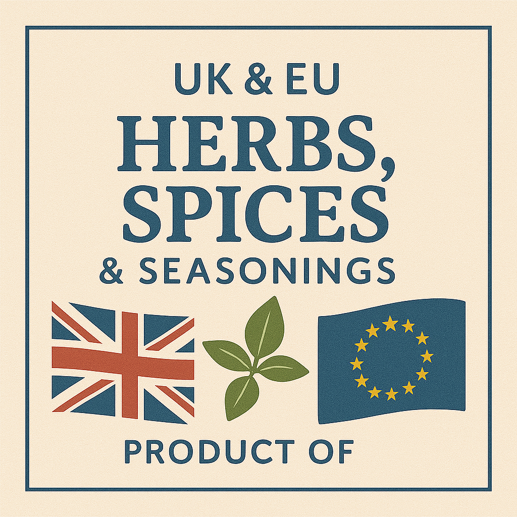 Herbs, Spices & Seasonings from UK & EU