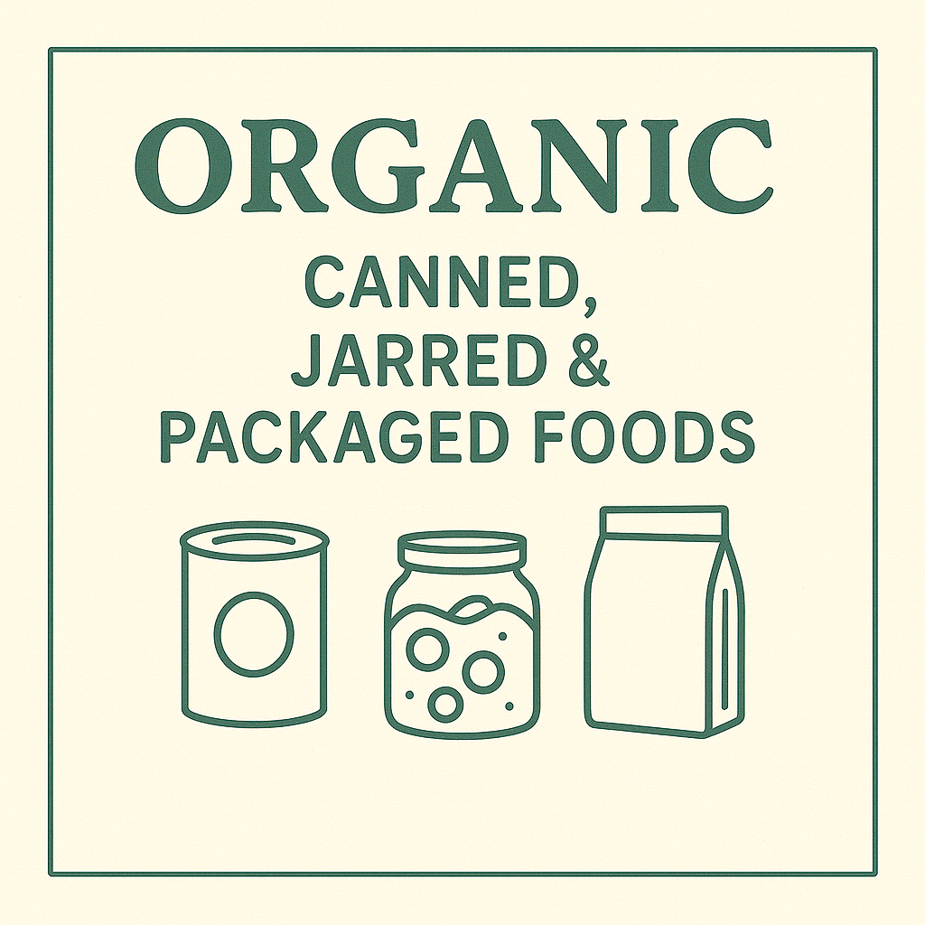 Organic Canned, Jarred & Packaged Foods