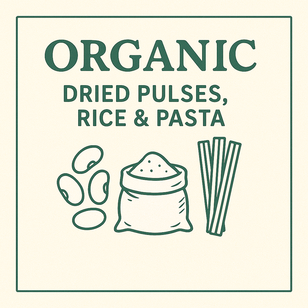 Organic Dried Pulses, Rice & Pasta