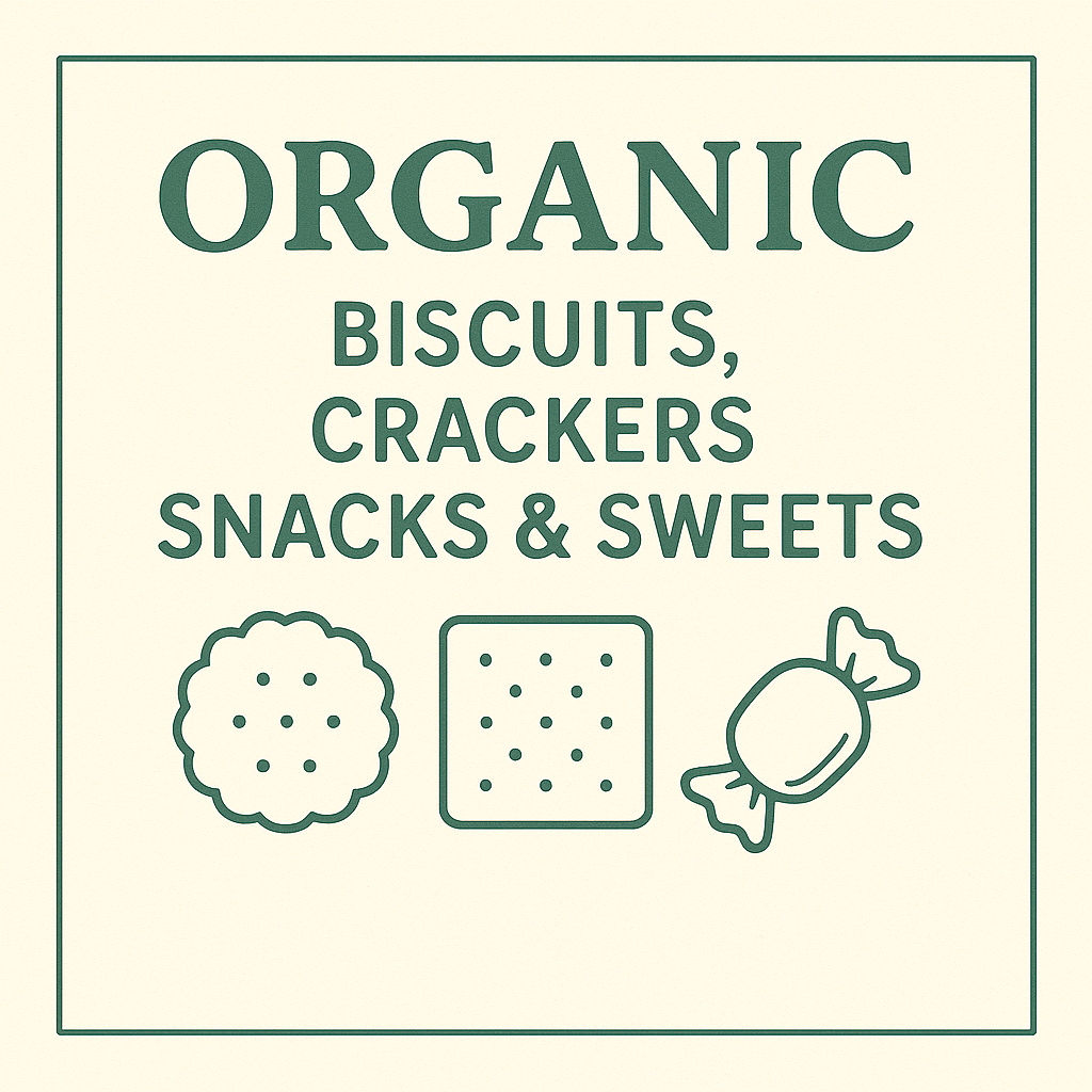 Organic Biscuits, Crackers, Snacks & Sweets