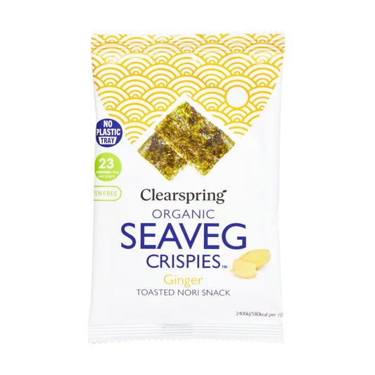 Clearspring Organic Seaveg Crispies, Ginger, Toasted Nori Snack, 4g
