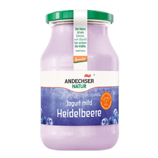 Andechser Natur Organic Blueberry Yogurt Mild, 500g
