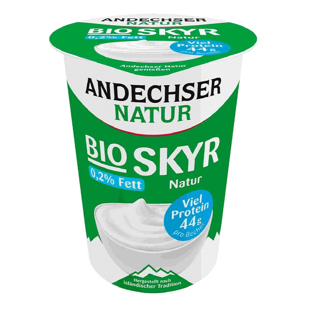 Andechser Natur Organic Skyr 0.2% Fat Natural Yogurt, 400g