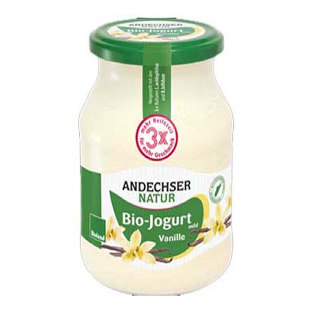 Andechser Organic Mild Vanilla Yoghurt 3.7%, 500g