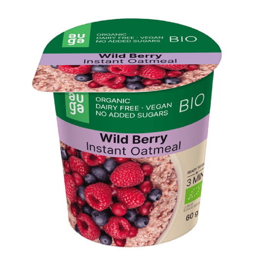 Auga Organic Oatmeal with Wild Berries No Added Sugar, 60g