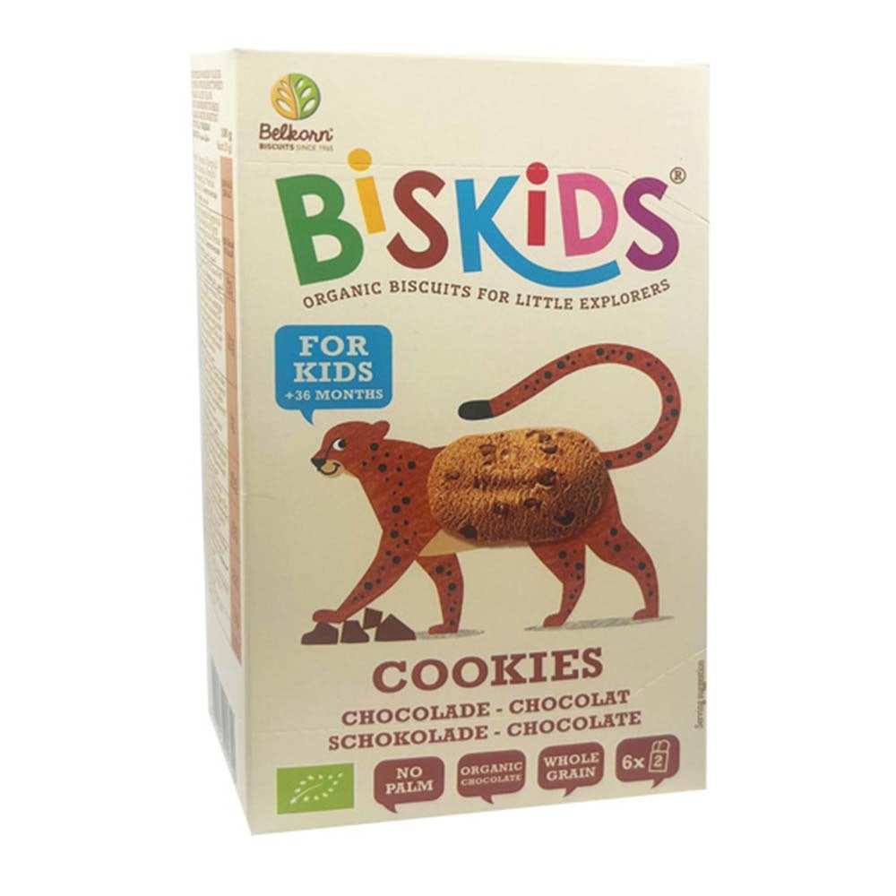 Belkorn Biskids Organic Cookies Chocolate, 120g