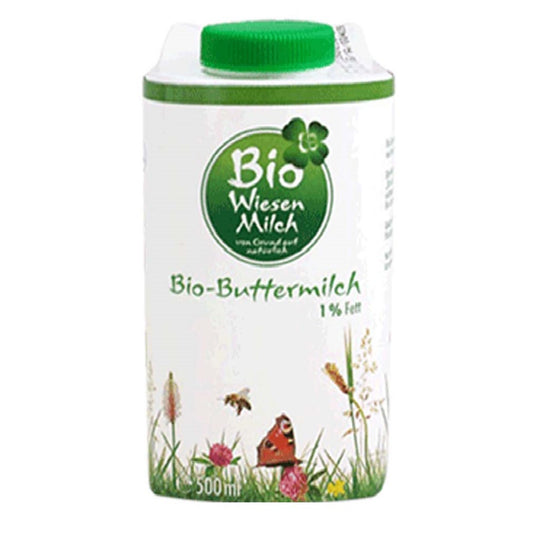 Bio WiesenMilch Organic meadow milk buttermilk 1% Fat, 500ml