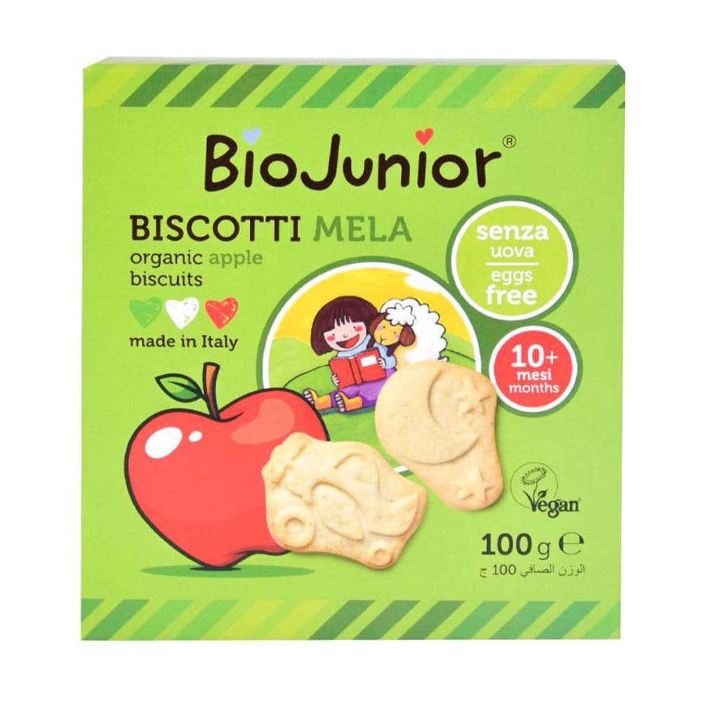 Biojunior Organic Apple Biscuits, 100g