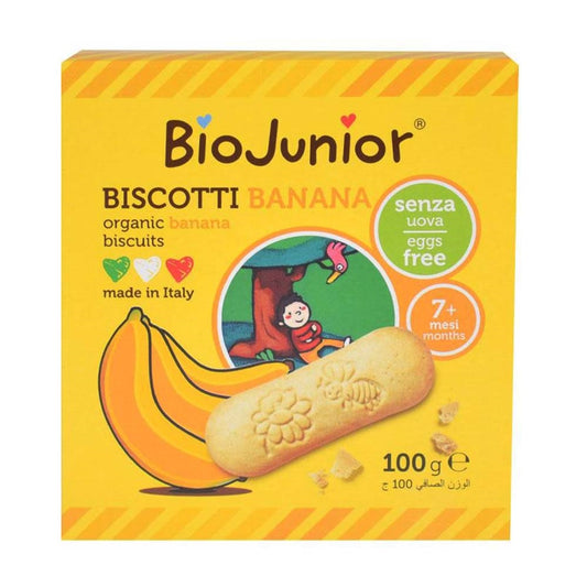 Biojunior Organic Banana Biscuits, 100g