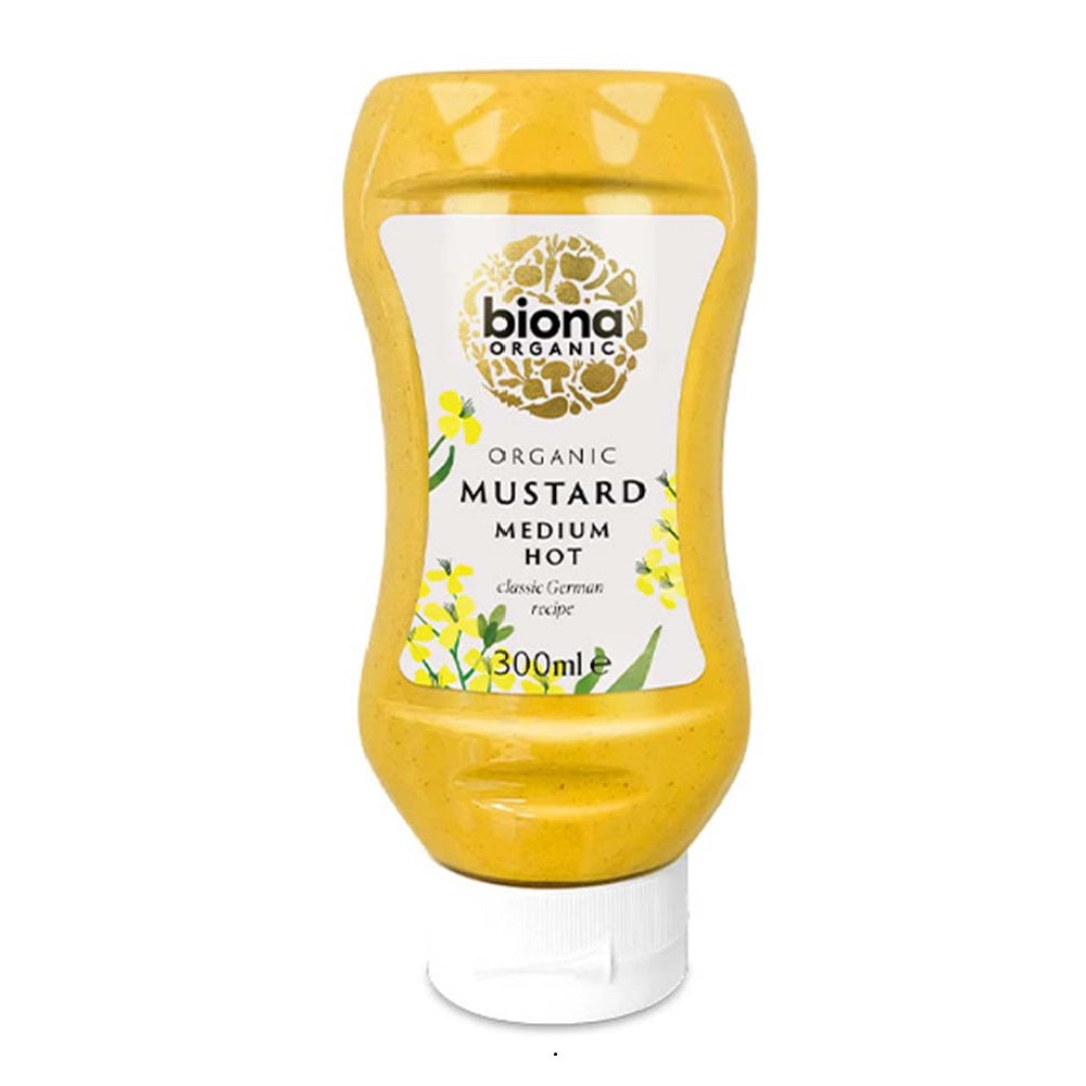 Biona Organic Mustard Medium Hot, 300g