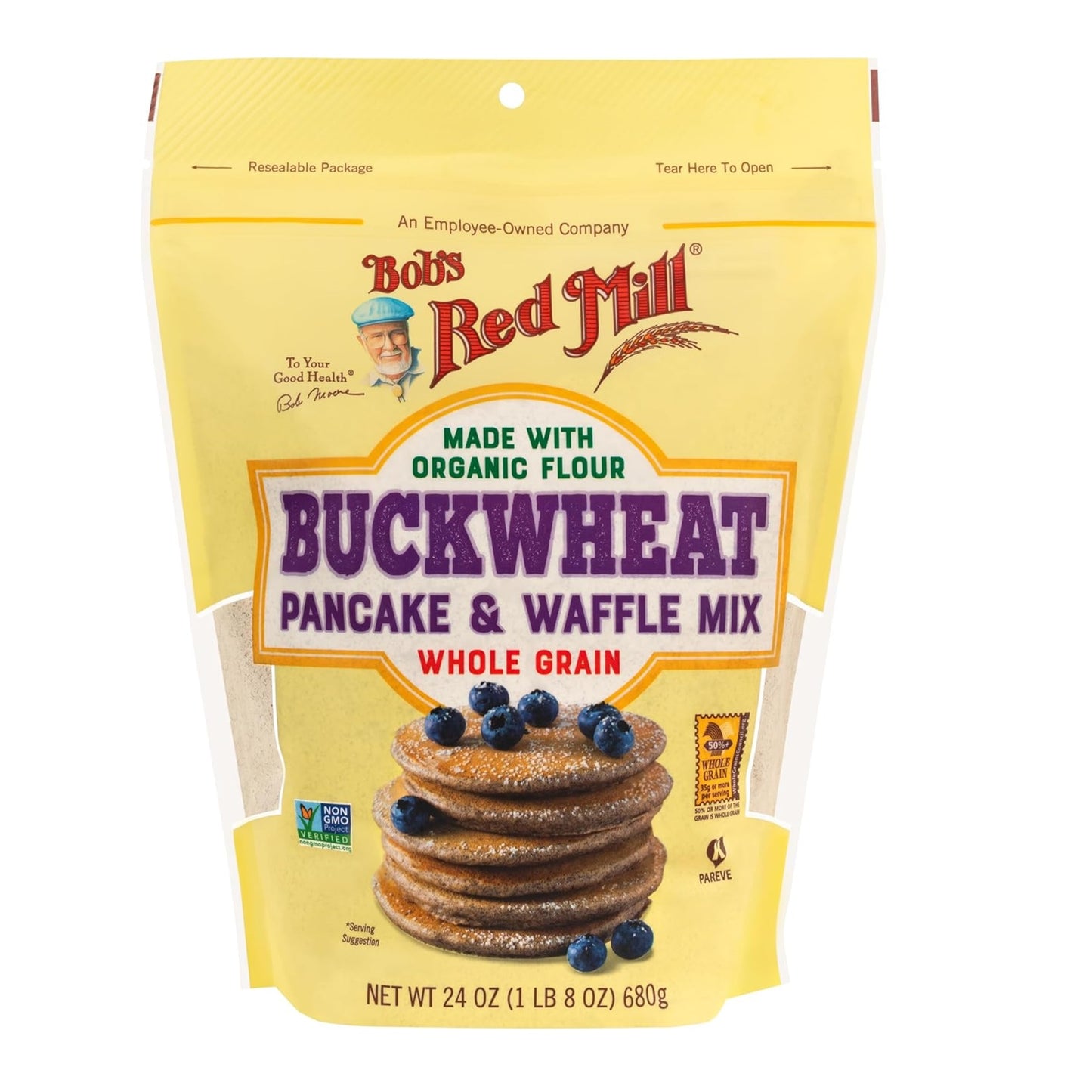 Bob's Red Mill Organic Buckwheat Pancake Waffle Mix Flour, 680g