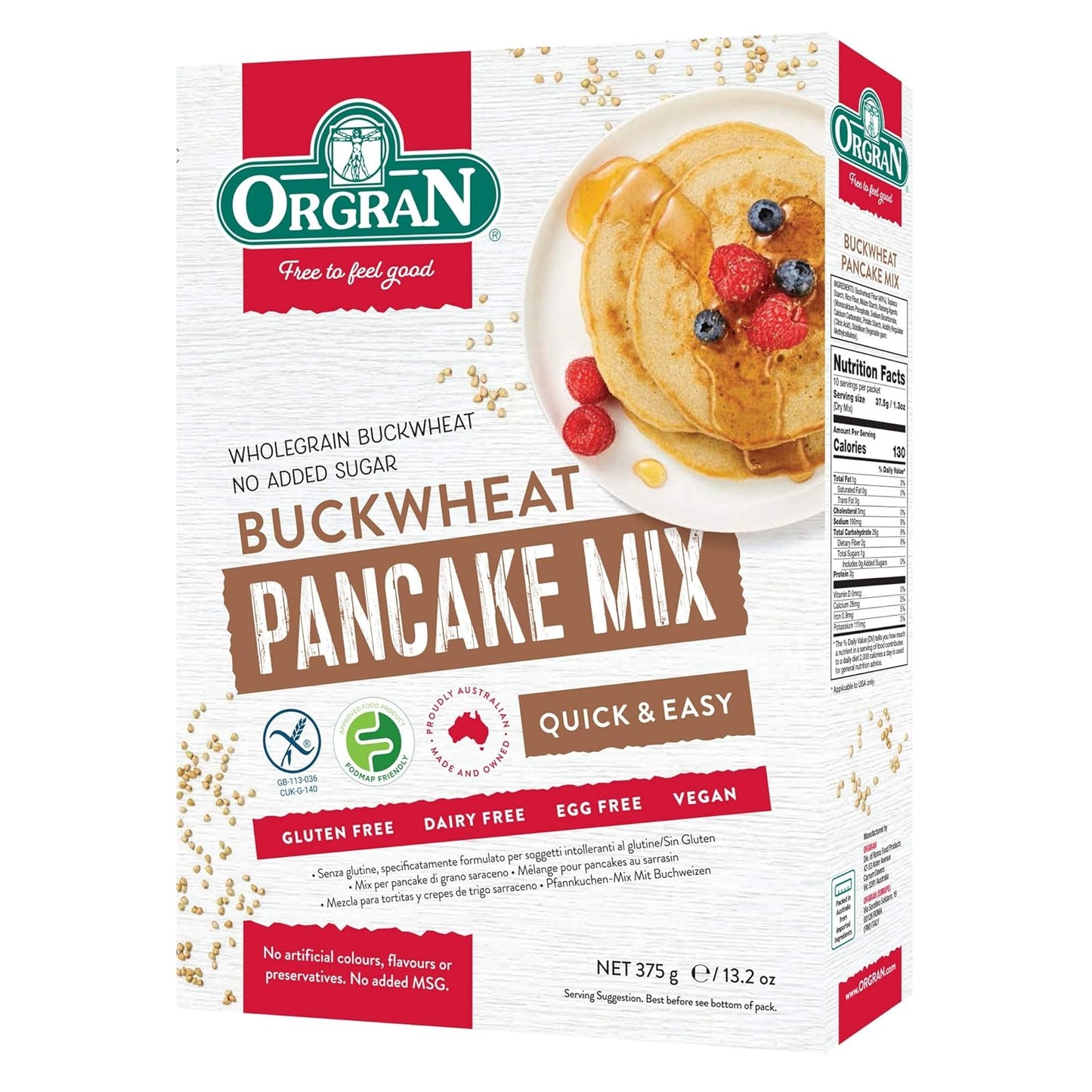 Orgran Buckwheat Pancake Mix, 375g