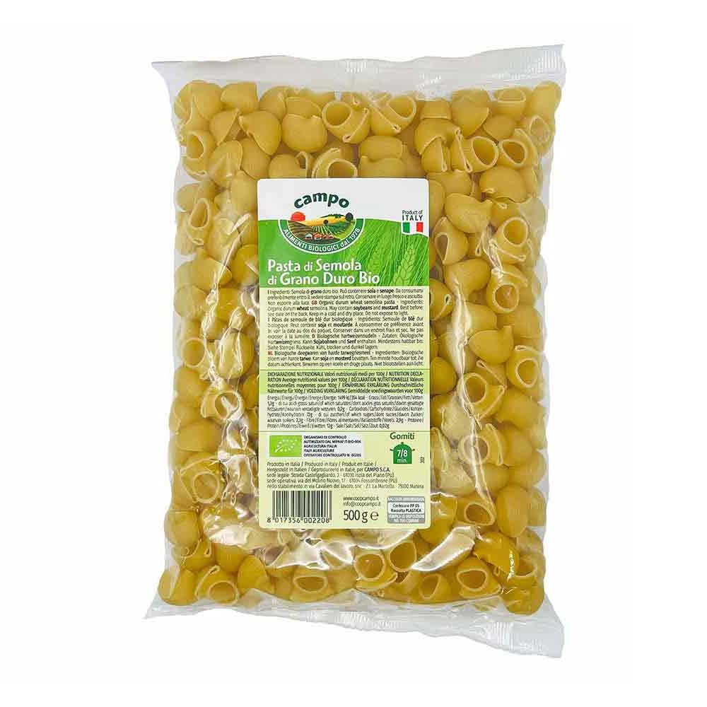 Campo Organic Durum Wheat Semolina Pasta Gomiti, 500g