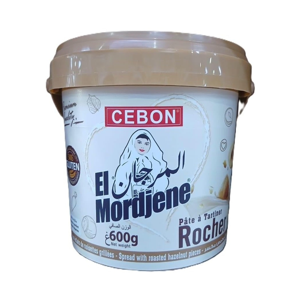 Cebon El Mordjene Crunchy Spread with Roasted Hazelnut Pieces Bucket, 600g
