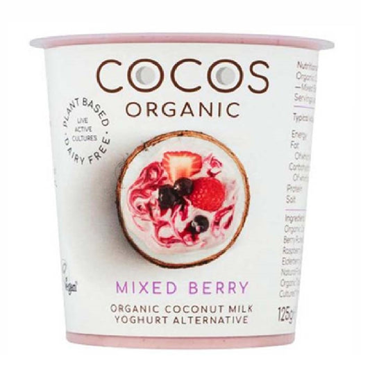 Cocos Organic Mixed Berry Coconut Yoghurt, 125g