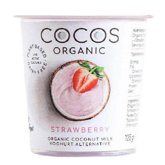 Cocos Organic Strawberry Coconut Yoghurt, 125g