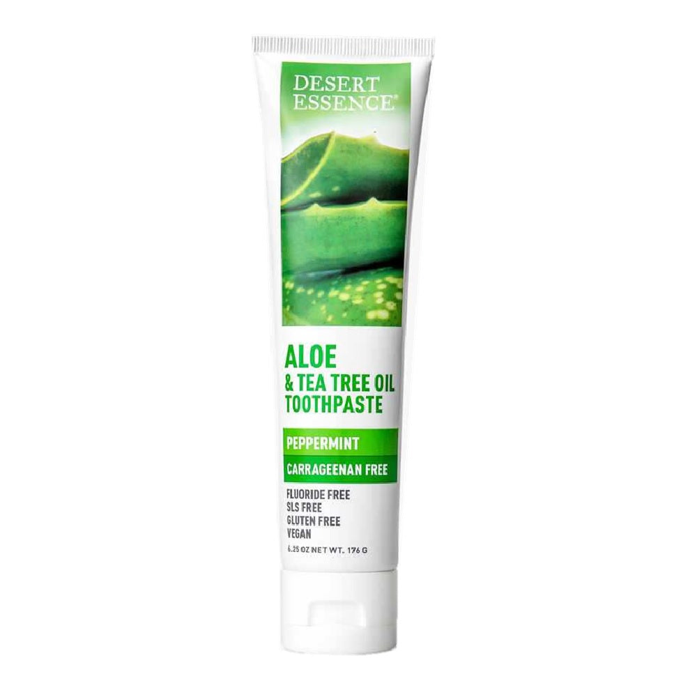 Desert Essence Aloe Vera & Tree Oil Peppermint Toothpaste, 176g