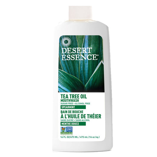 Desert Essence Organic Spearmint Tea Tree Oil Mouthwash, 473ml